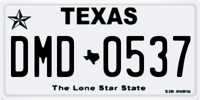 TX license plate DMD0537