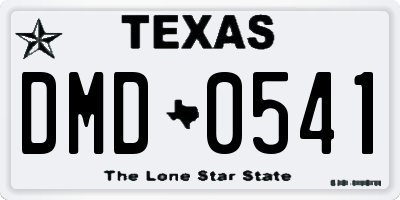 TX license plate DMD0541