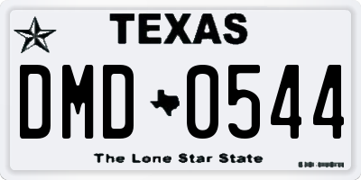 TX license plate DMD0544