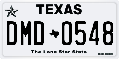 TX license plate DMD0548