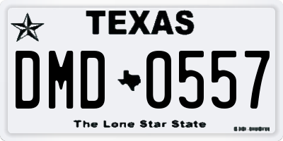 TX license plate DMD0557
