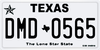 TX license plate DMD0565