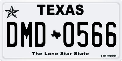 TX license plate DMD0566