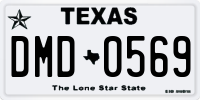 TX license plate DMD0569