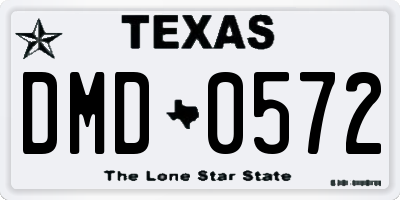 TX license plate DMD0572