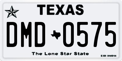TX license plate DMD0575