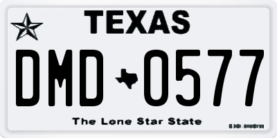 TX license plate DMD0577