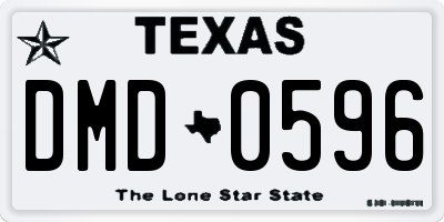 TX license plate DMD0596