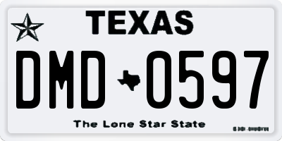 TX license plate DMD0597
