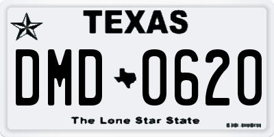 TX license plate DMD0620