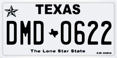 TX license plate DMD0622