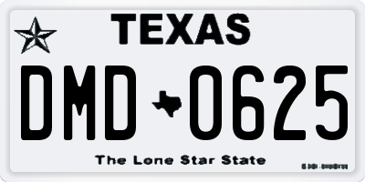 TX license plate DMD0625