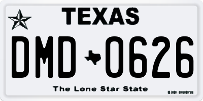 TX license plate DMD0626