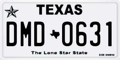 TX license plate DMD0631