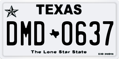 TX license plate DMD0637