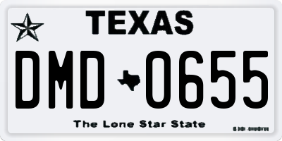 TX license plate DMD0655