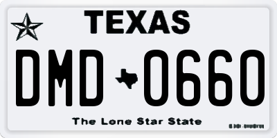 TX license plate DMD0660
