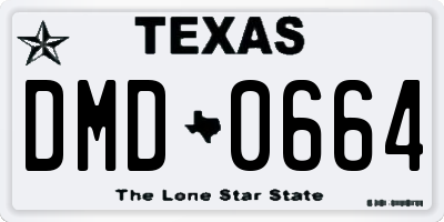 TX license plate DMD0664