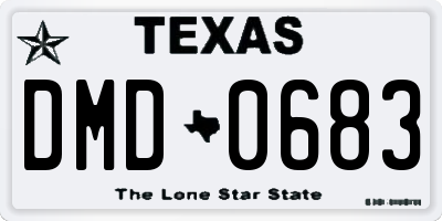TX license plate DMD0683