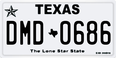 TX license plate DMD0686