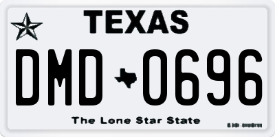 TX license plate DMD0696