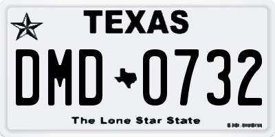 TX license plate DMD0732