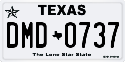 TX license plate DMD0737