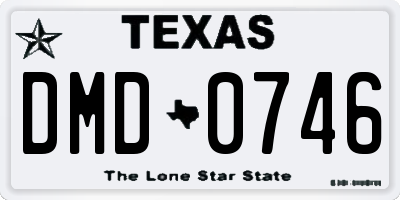 TX license plate DMD0746