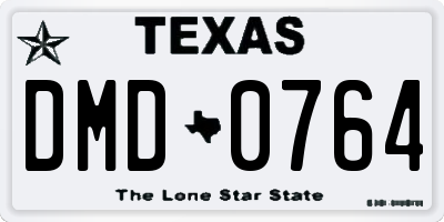 TX license plate DMD0764