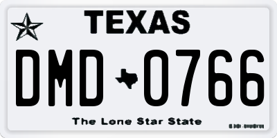 TX license plate DMD0766