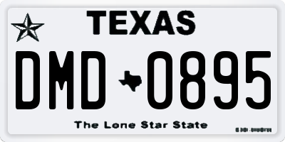 TX license plate DMD0895