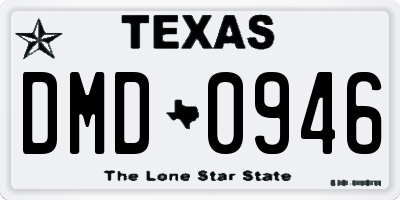 TX license plate DMD0946