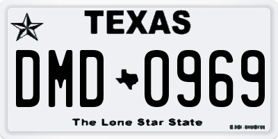 TX license plate DMD0969