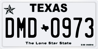TX license plate DMD0973
