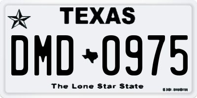 TX license plate DMD0975