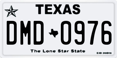 TX license plate DMD0976