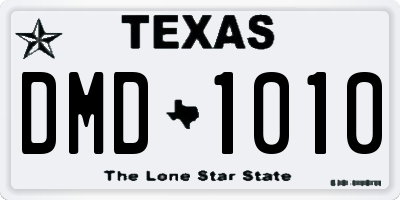 TX license plate DMD1010