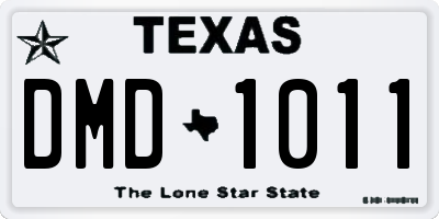 TX license plate DMD1011