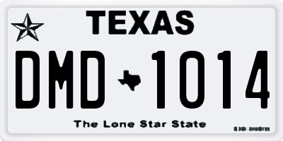 TX license plate DMD1014