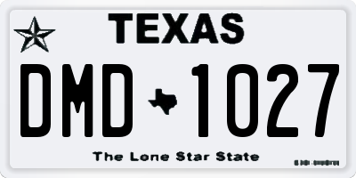 TX license plate DMD1027