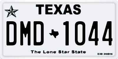 TX license plate DMD1044