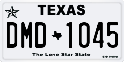 TX license plate DMD1045