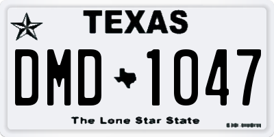 TX license plate DMD1047
