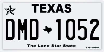 TX license plate DMD1052