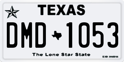 TX license plate DMD1053