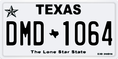 TX license plate DMD1064