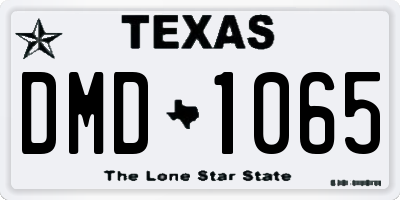 TX license plate DMD1065