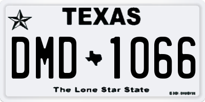 TX license plate DMD1066