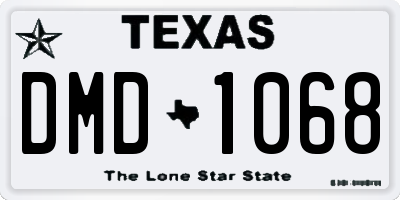 TX license plate DMD1068