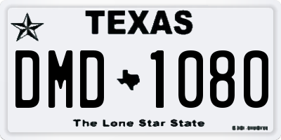 TX license plate DMD1080